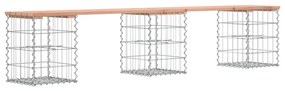 tömör duglászfenyő gabion kerti pad 203x31x42 cm