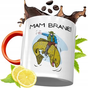 Narancssárga Bögre Horgászoknak Ajándék fényképes nyomtatással