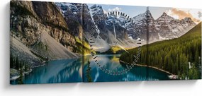 Kép - Kanada, Banff Nemzeti Park, Moraine Lake (órával) (90x30 cm)