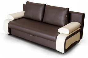 Ines (textilbőr) kanapé, barna - bézs