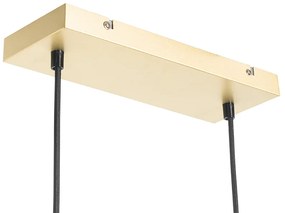 Design lógólámpa arany fehér üveggel 4-lámpás - Aniek