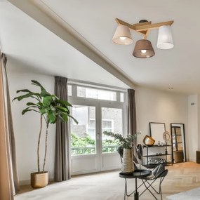 Fali lámpa ANTONIO 3xE14/40W/230V tölgy