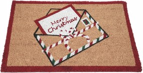 Lábtörlő Kókusz 59X39 CM Karácsonyi Levél A Mikulásnak