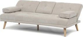 Háromszemélyes kihúzható kanapé, bézs, szövet, ASB-C3034 CRM2