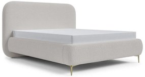 Franciaágy 140 cm Mononoke 140 (ágyráccsal) (világos bézs + arany). Akció -15%. 1100391