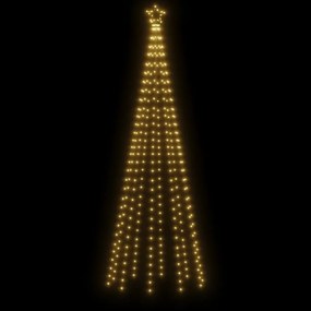 meleg fehér fényű karácsonyfa tüskével 310 LED-del 300 cm