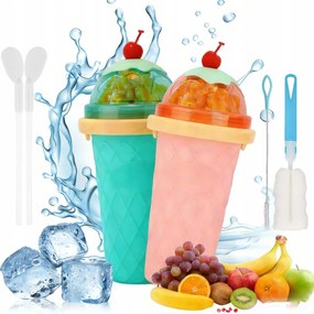 2 Db-os 2IN1 Szilikon Diy Bögre Szett Szívószállal És Kanállal