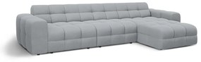 Szürke sarokkanapé (jobb oldali-heverő résszel) Kendal – Micadoni