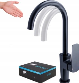 Konyhai csaptelep fekete asztali Forgatható Kifolyócső Sotbe mosogató csaptelep