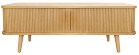 Natúr színű TV-állvány tölgyfa dekorral 138x50 cm Rove – Woodman