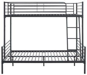 Ifjúsági Emeletes Ágy Fekete Színben. 90x200 cm TRES