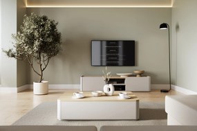 Amilio dohányzóasztal 100 cm fiókos - kasmír / olajozott tölgy