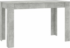 vidaXL betonszürke szerelt fa étkezőasztal 120 x 60 x 76 cm
