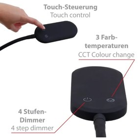 Briloner 1297-015 - állítható fényerőjű LED állólámpa LED/6,6W/230V