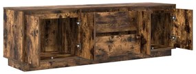 füstös tölgyszínű TV-szekrény LED-világítással 160,5x41x50 cm