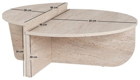 Dohányzóasztal Oronerro 1 (travertin + márvány). 1106460