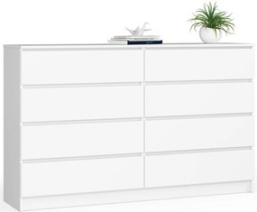 Komód K160 8SZ Clp Pk Fehér Akd