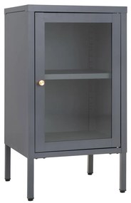 Dalby vitrin, 1 ajtó, acél, szürke 38x35x70 cm