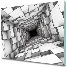 Üveg vágódeszka Tunnel kocka 60x52 cm
