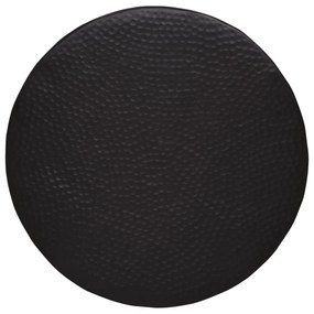 Fekete kalapált alumínium dohányzóasztal Ø 50 x 30 cm