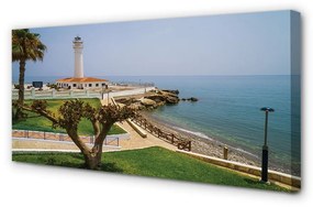 Canvas képek Spanyolország Coast világítótorony 100x50 cm