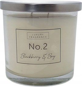 Nagy üveggyertya fedővel Luxus Illat Blackberry &amp; Bay No.2 360g