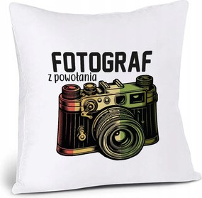 Fehér Nyomott Mintás Párna Ajándék Fotósnak