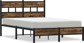 vidaXL sonoma tölgy színű fejtámlás ágykeret matrac nélkül 120x200 cm