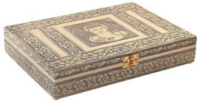 Ékszertartó doboz marokkói stílusban pezsgő szín 27,5 x 20 x 5,4 cm