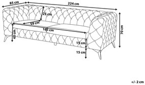 Háromszemélyes kanapé Sundby (fekete). 1008946