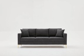 3 személyes kanapé Berlin - Antracit, Arany
