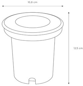Lucide 11801/01/30- Kültéri beépíthető lámpa BILTIN 1xGU10/35W/230V IP67 fekete