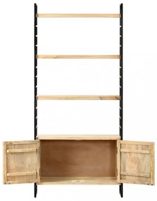 4-szintes tömör mangófa könyvespolc 80 x 30 x 180 cm