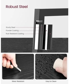 NAVARO fekete könyvespolc