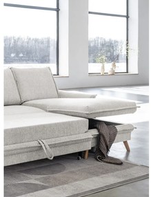 Bézs kinyitható sarokkanapé (jobb oldali) Charming Charlie – Miuform