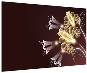 Kép - fényes virágok (90x60 cm)