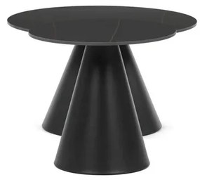 Dohányzóasztal 70×70×40,5 cm, Kerámia Márvány. CT-F4118 BK