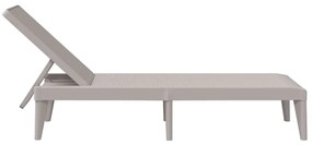 Cappuccino színű PP napozóágy 186 x 60 x 29 cm