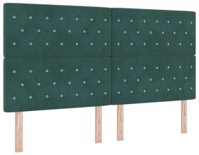 Fejtámla Kristálygombos Gombos Sötét Zöld 180 cm Bársony