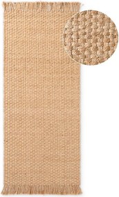Natúr színű kétoldalas-kézi szövésű juta futószőnyeg 80x200 cm Fjord – Hanse Home