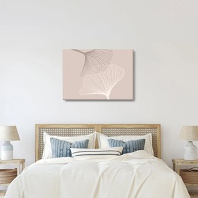 Kép - Bézs színű levelek N⁰2 (70x50 cm)