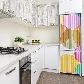 Hűtő matrica Színes körök FridgeStick-70x190-f-122023822