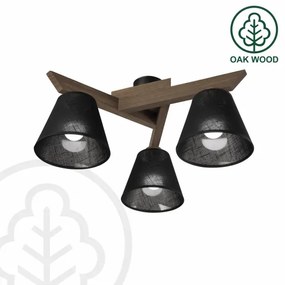 Brilagi - LED mennyezeti lámpa ANTHONY 3xE14/40W/230V dió/fekete