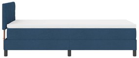 Boxspring Ágy Matraccal &amp; LED Kék 100x200 cm Szövet