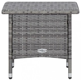 2 részes szürke polyrattan kerti bútorszett párnával