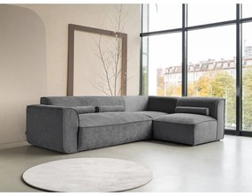 Szürke sarokkanapé (jobb oldali) Flex Felix – Miuform