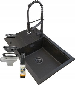 Gránit Mosogató Gold Louis Szifon Csaptelep Spirál