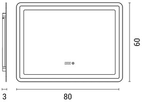 LED Fürdőszobai tükör háttérvilágítással LED/20W/230V 4000K IP44