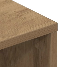 kézműves tölgy színű szerelt fa TV-szekrény 100x40x40 cm