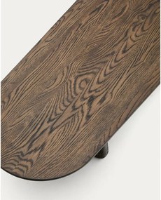 Sötétbarna tölgyfa dohányzóasztal 64x146 cm Pirita – Kave Home